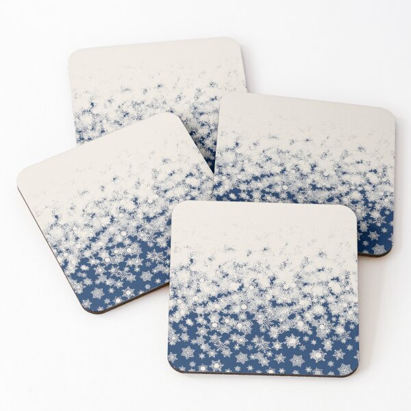 Item preview, Blizzard - Snowy snowflakes on a blue background designed and sold by illustratious.