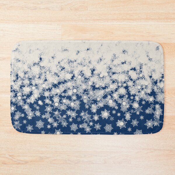 Item preview, Blizzard - Snowy snowflakes on a blue background designed and sold by illustratious.