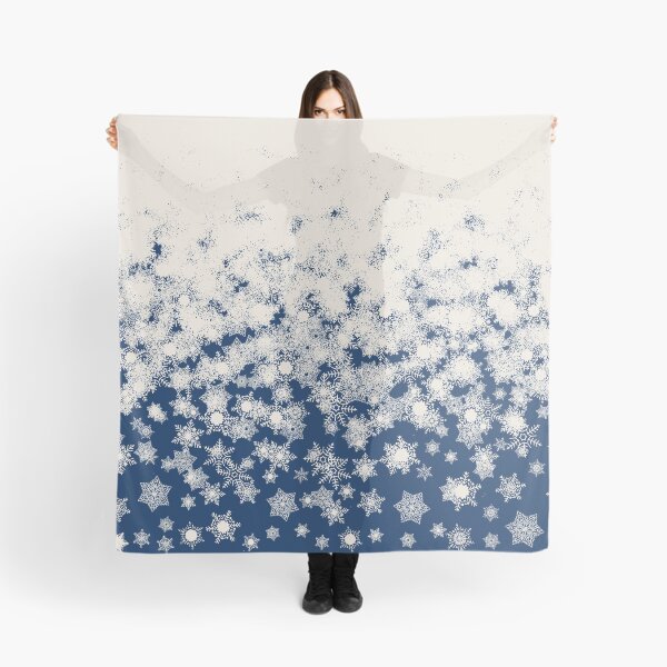 Item preview, Blizzard - Snowy snowflakes on a blue background designed and sold by illustratious.