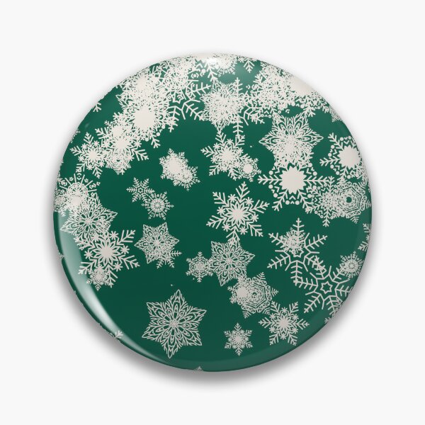 Item preview, Blizzard - Snowy snowflakes on a green background designed and sold by illustratious.