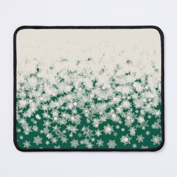 Item preview, Blizzard - Snowy snowflakes on a green background designed and sold by illustratious.