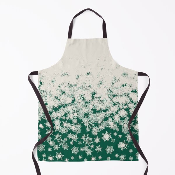 Item preview, Blizzard - Snowy snowflakes on a green background designed and sold by illustratious.