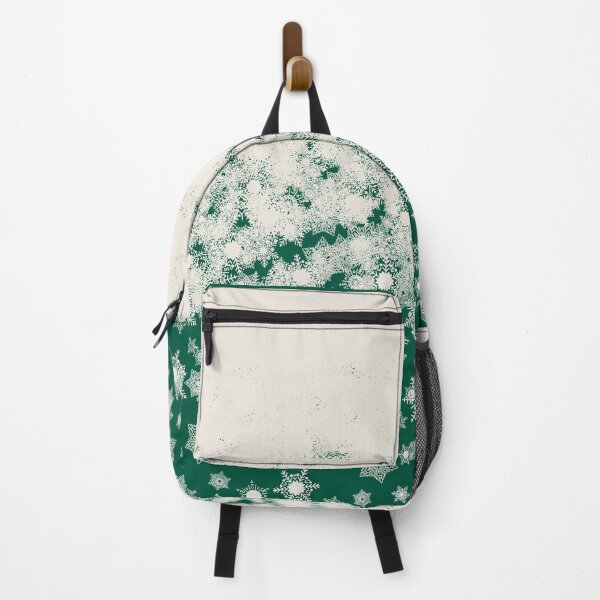 Item preview, Blizzard - Snowy snowflakes on a green background designed and sold by illustratious.