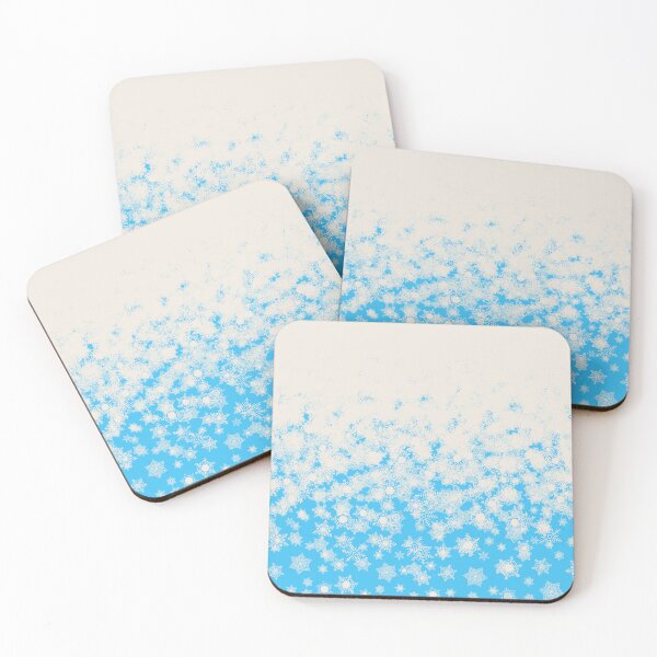 Item preview, Blizzard - Snowy snowflakes on an icy blue background designed and sold by illustratious.