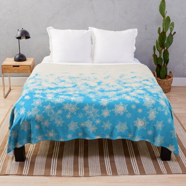 Item preview, Blizzard - Snowy snowflakes on an icy blue background designed and sold by illustratious.