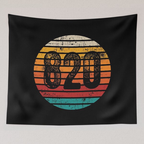 Item preview, Distressed Vintage Sunset 820 Area Code designed and sold by Gold Wings Tees.