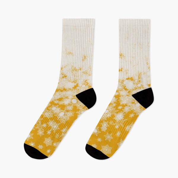 Item preview, Blizzard - Snowy snowflakes on a yellow background designed and sold by illustratious.