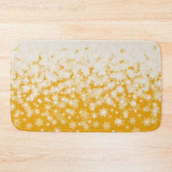 Item preview, Blizzard - Snowy snowflakes on a yellow background designed and sold by illustratious.