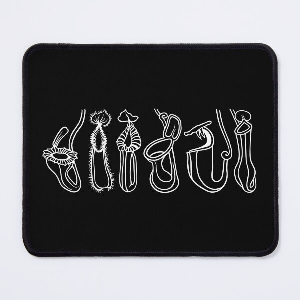 Item preview, Six Nepenthes Pitcher Plant Outlines on Black designed and sold by NepenthesArt.