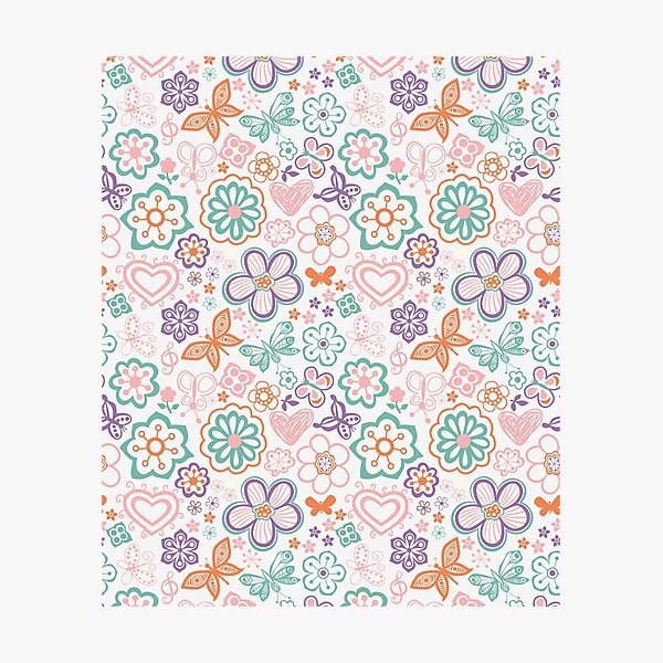 Item preview, Textura Transparente Con Flores Y Mariposas. patrón floral sin fin designed and sold by Pattern1design.
