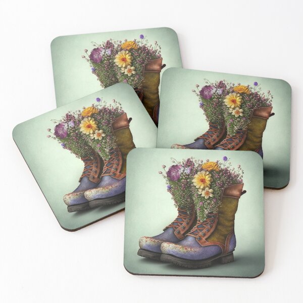 Item preview, Boots full of flowers designed and sold by MotivStyle.