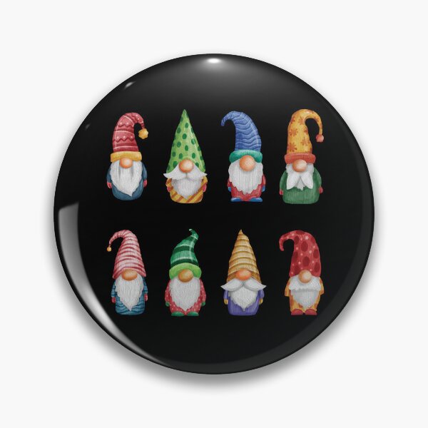 Item preview, Watercolor Christmas Gnomes pack on black designed and sold by Pavnud.