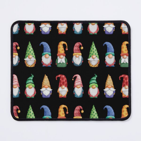 Item preview, Watercolor Christmas Gnomes pack on black designed and sold by Pavnud.