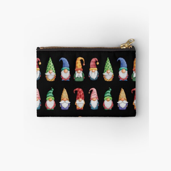 Item preview, Watercolor Christmas Gnomes pack on black designed and sold by Pavnud.