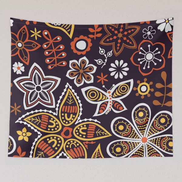 Item preview, Seamless Texture With Flowers And Butterflies designed and sold by Pattern1design.