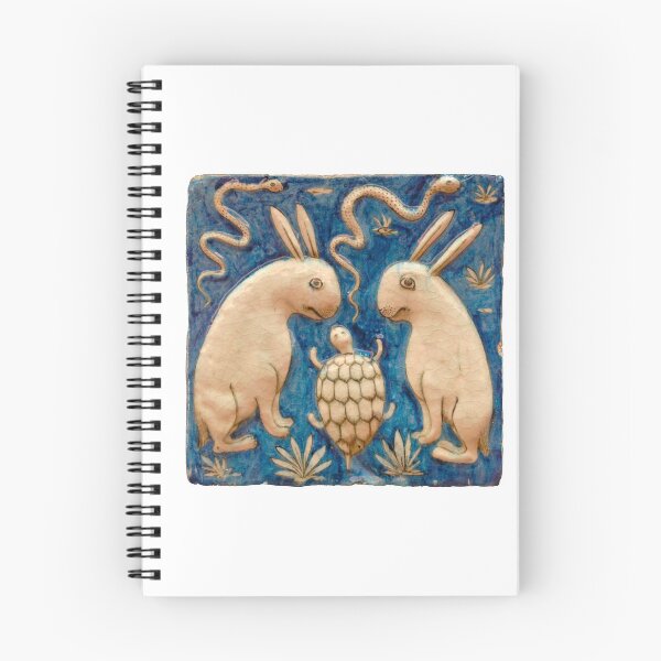 Item preview, Medieval white rabbits turtle snakes animal creature Playing Music - Middle Ages Art designed and sold by Qrhoo.