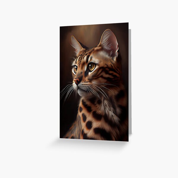 Item preview, Bengal Cat - Oil paint designed and sold by ABArtByAlexST.