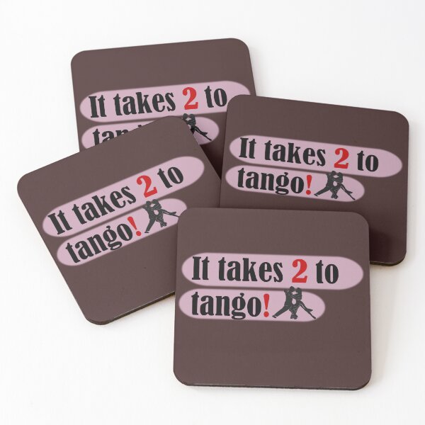 Item preview, It takes two to tango quote with a dancing couple for tango lovers designed and sold by Pixtela ..