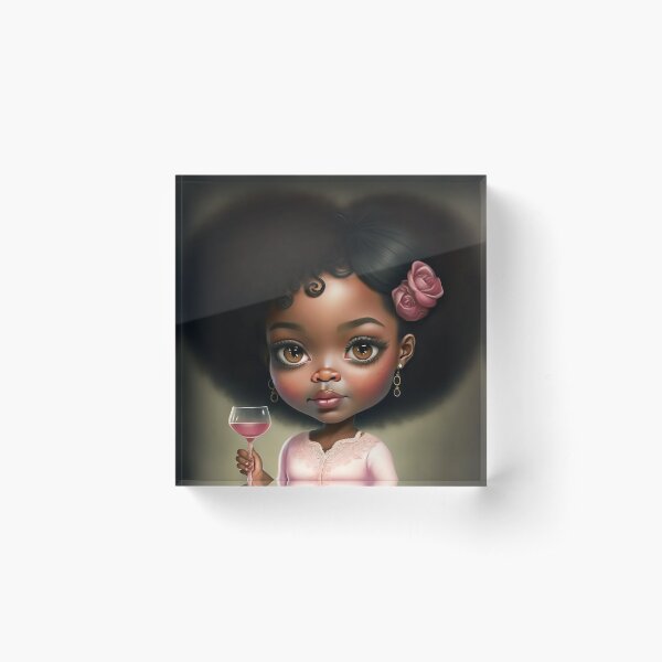 Cheers Cute Girl Acrylic Block
