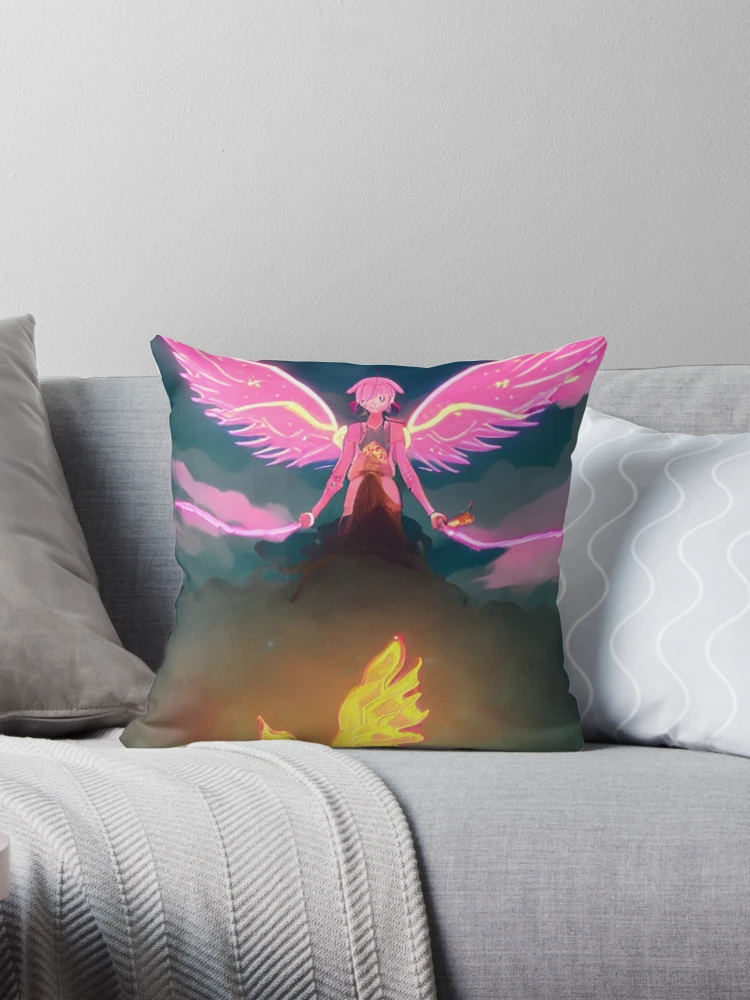 Aperçu 1 sur 4. Coussin avec l'œuvre Proverbial Chicken Fight créée et vendue par Sub-Ruminations.