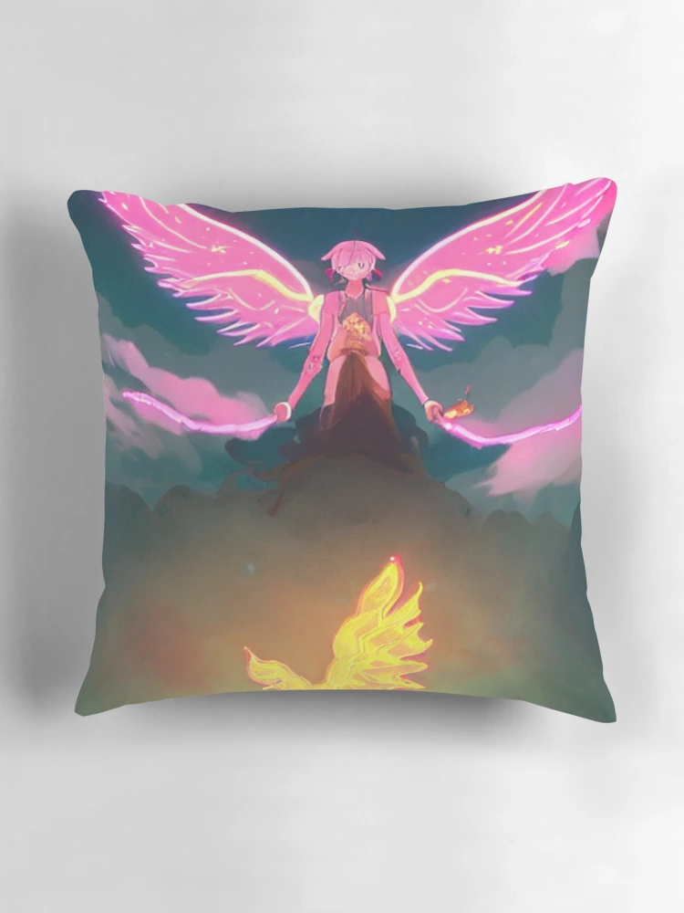 Aperçu 3 sur 4. Coussin avec l'œuvre Proverbial Chicken Fight créée et vendue par Sub-Ruminations.