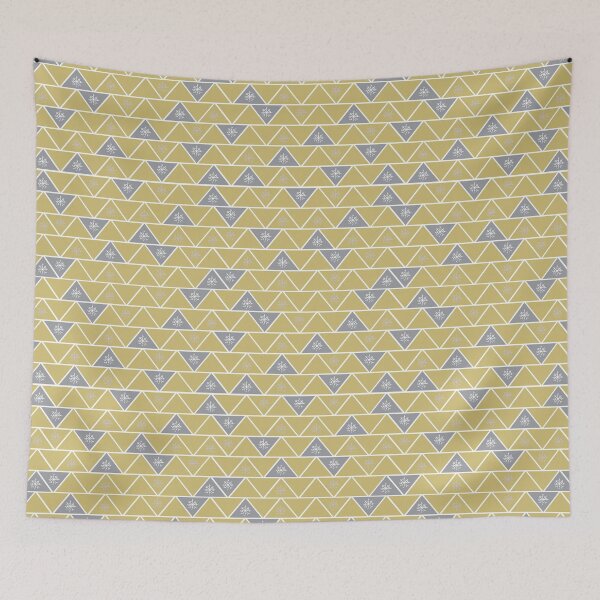Item preview, Triangles & Snowflakes Winter Geometric in Gold designed and sold by vickennobile.