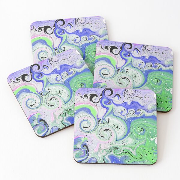 Item preview, Coral Swirl - Fluid Pour Painting designed and sold by Printpix.