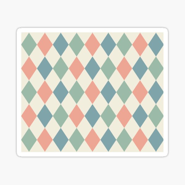 pastel diamond pattern for Christmas Sticker