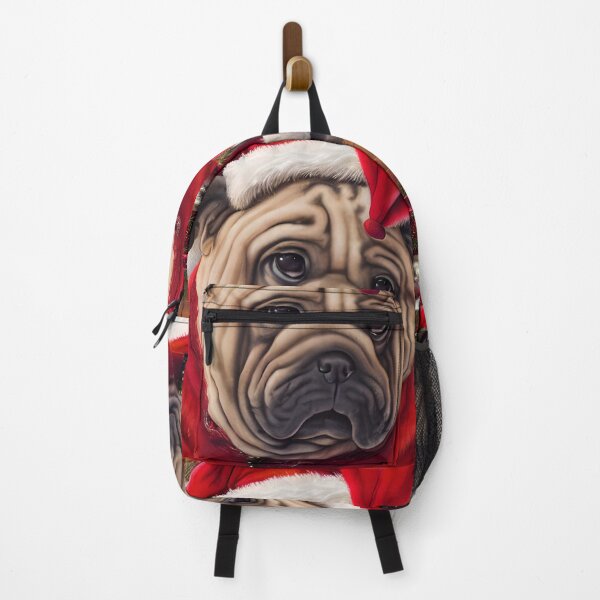 Item preview, Christmas Chinese Shar-Pei Wearing A Santa Hat designed and sold by ZenEverAI.