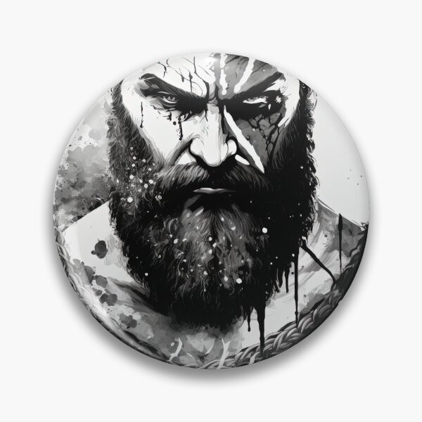 Item preview, God of war Kratos Face Ink Brush designed and sold by ClonePingui.