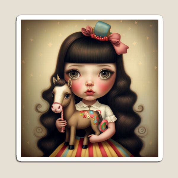 Horse Lover Girl Magnet