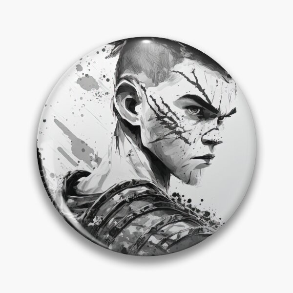 Artikelvorschau, God of War Atreus Gesichts-Tintenpinsel entworfen und verkauft von ClonePingui.
