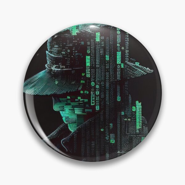 Item preview, Pixel art black hat hacker designed and sold by RK - Shop.