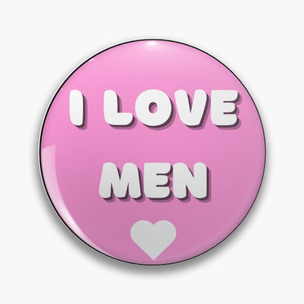 Item preview, I Love Men Prank Sticker designed and sold by Silky Designs.