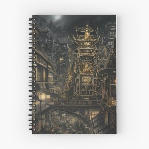 Item preview, Steampunk illustration of kow loon walled city designed and sold by RK - Shop.