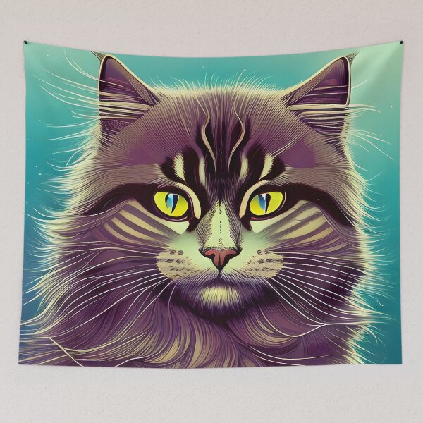 Item preview, Siberian Cat - Modern digital art designed and sold by Ai-michiart.