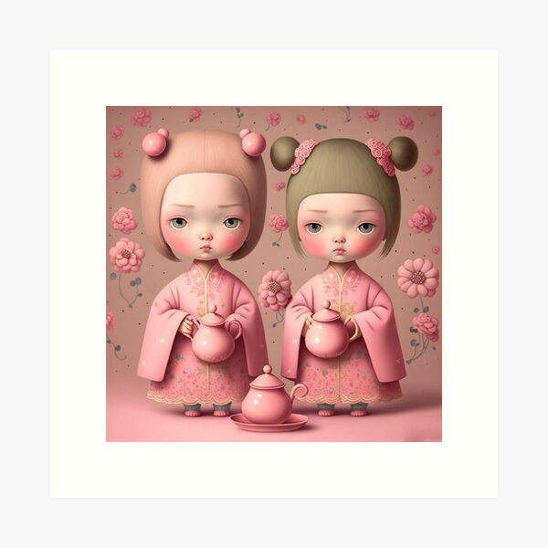 Sakura Tea Party Art Print