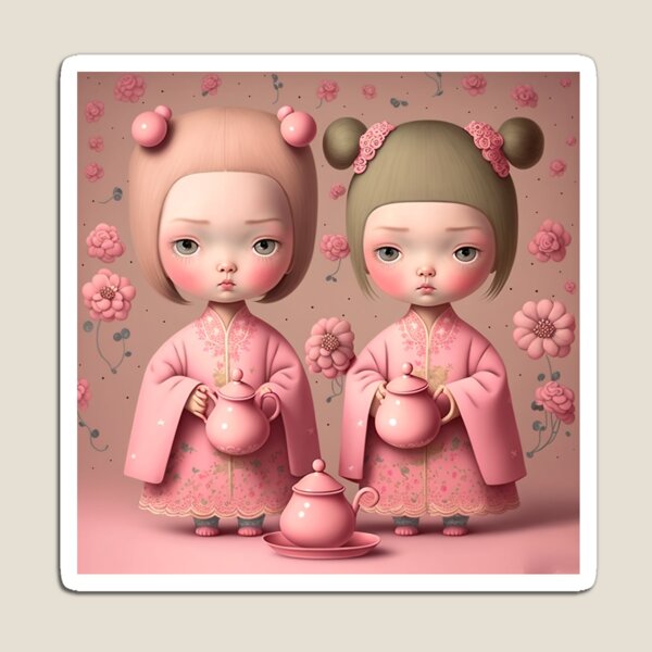 Sakura Tea Party Magnet