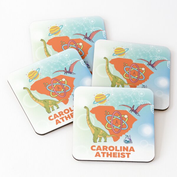 Item preview, "Carolina Atheist" Dinosaurs Science Atom Planet designed and sold by Write-to-Rebel.