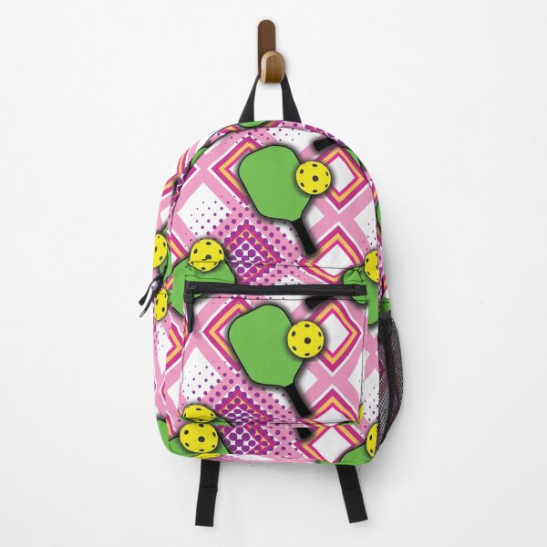 Item preview, Green Pickleball paddles in pink background designed and sold by EvieWoj.