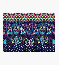 Midnight butterflies - Bohemian pattern by Cecca Designs Photographic Print