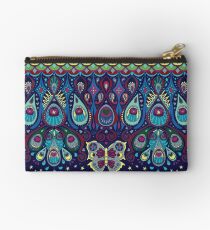 Midnight butterflies - Bohemian pattern by Cecca Designs Studio Pouch