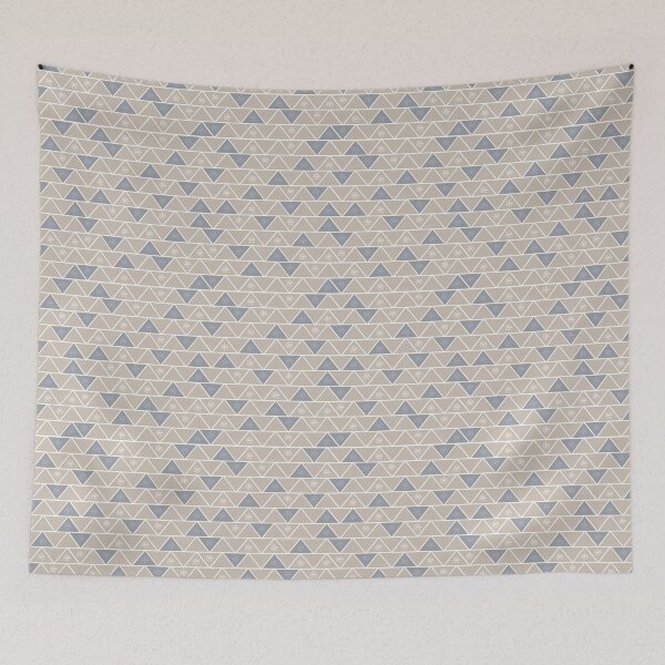 Item preview, Triangles & Snowflakes Winter Geometric in Silver designed and sold by vickennobile.