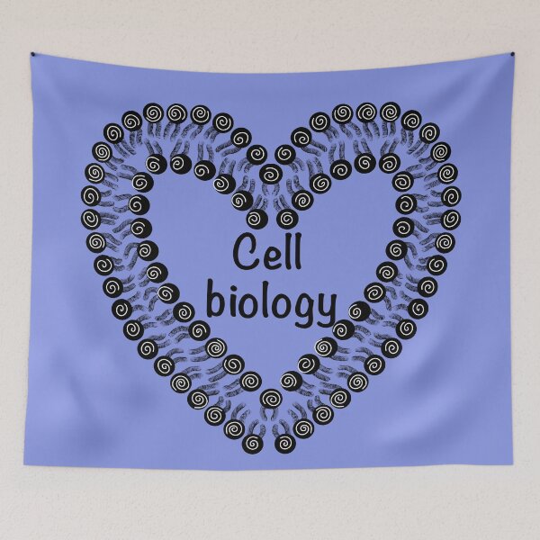 Item preview, Cell biology, blue background designed and sold by Osher-BioArt.