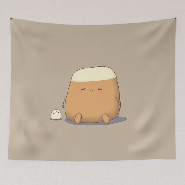 Item preview, sad lazy potato with a white head designed and sold by lysabird.