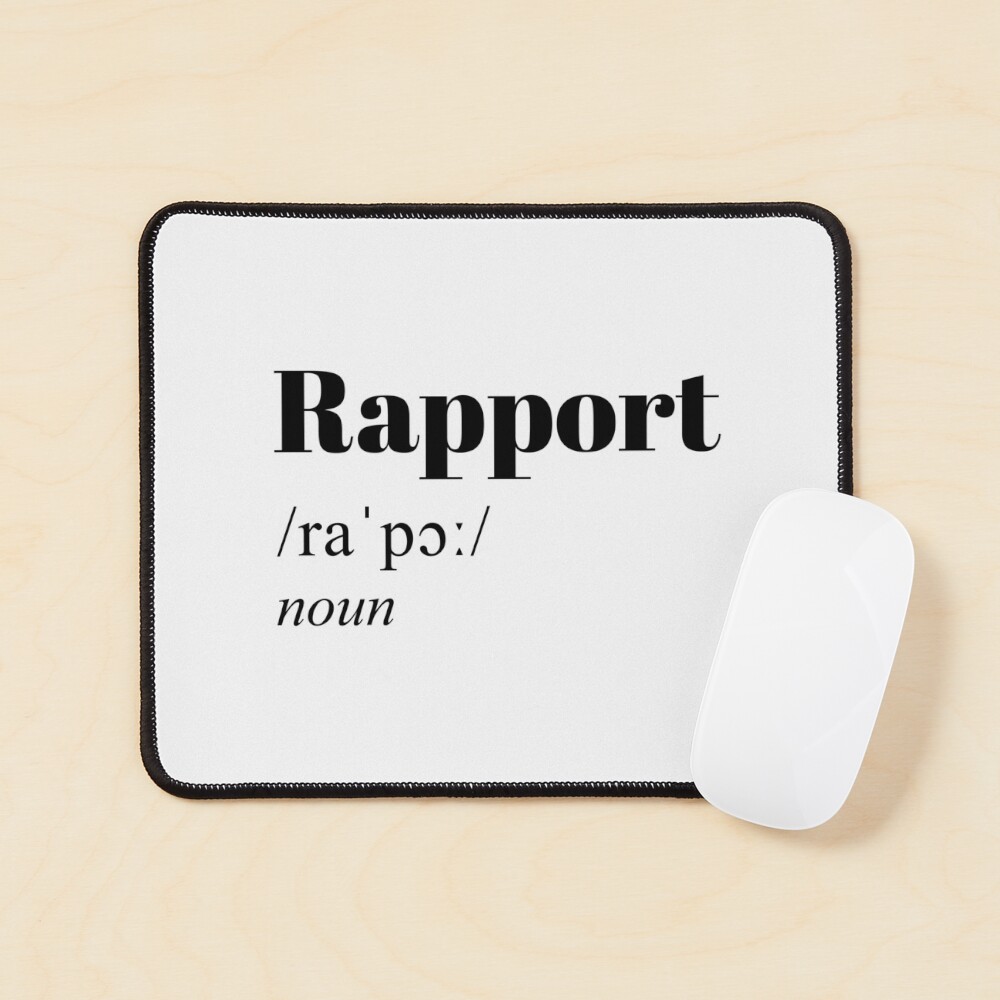 Dictionary title, Rapport&quot; Sticker for Sale by wonderfulstate 