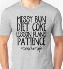 Camiseta unisex Messy Bun, Diet Coke, Planes de clase