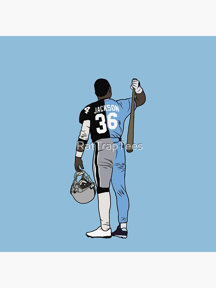 Bo Jackson Breaking A Bat Sticker for Sale by RatTrapTees