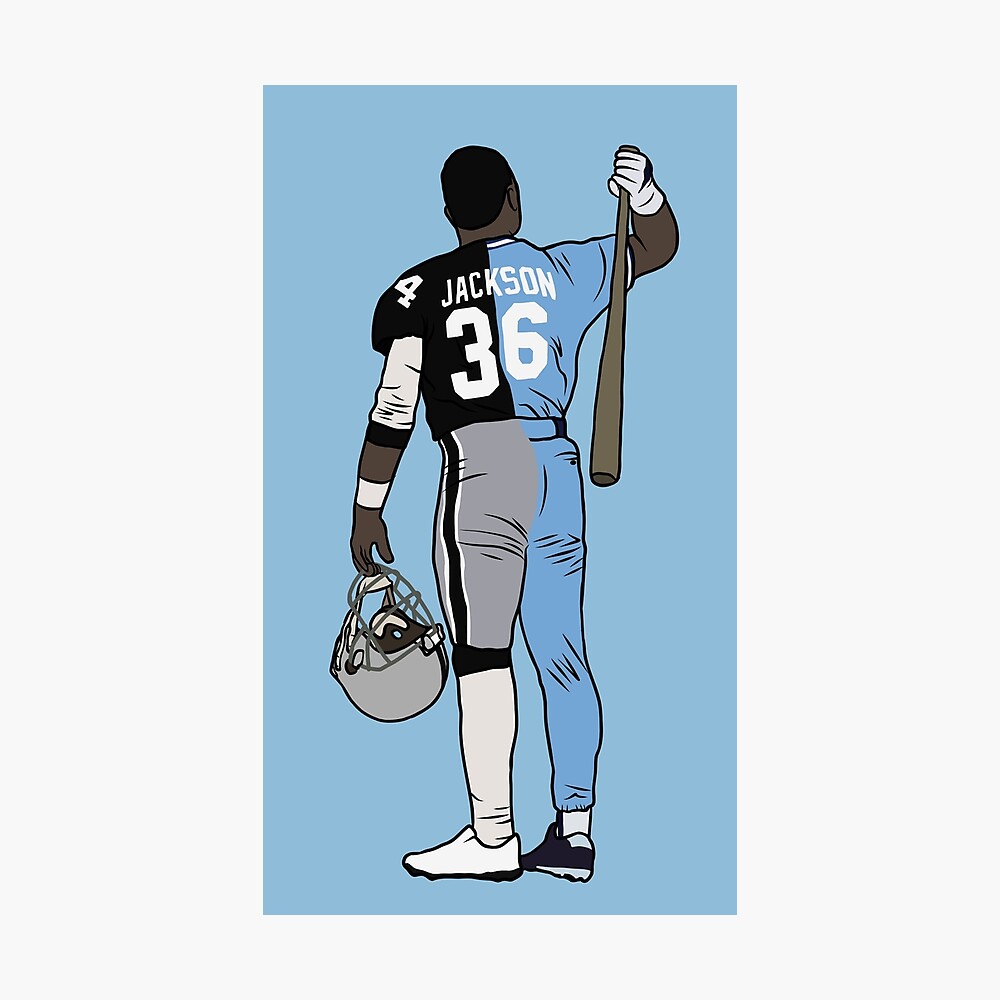  Bo Jackson Poster Print, American Football Wall Art