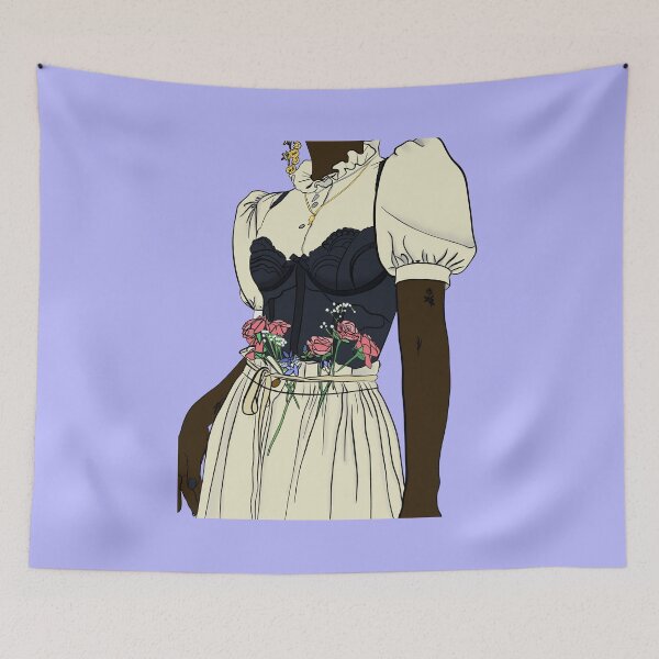 Item preview, collecting roses (black with yellow skirt) designed and sold by missluludraws.